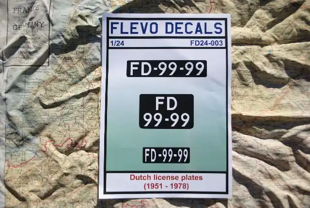Weekendaanbieding FD24-003 Dutch Licence Plates "1951-1978"
